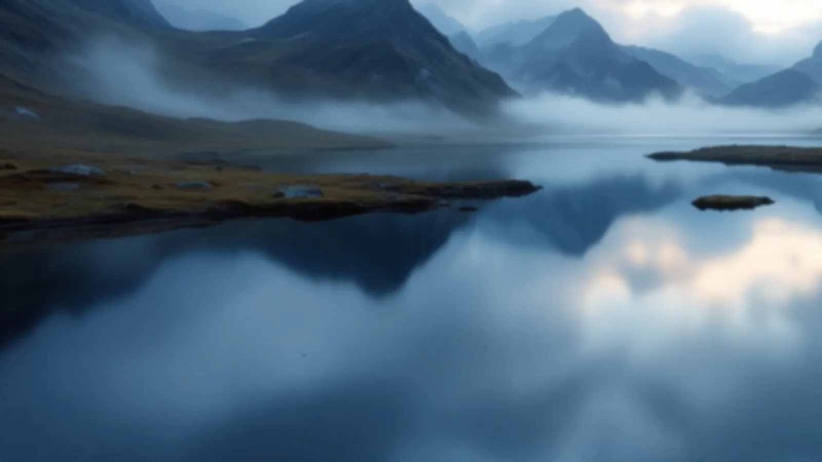 A mirror-still alpine tarn reflecting a silver sky and dark peaks at dawn, the ChromeRate view of personal loan rates online, $100 – $5,000
